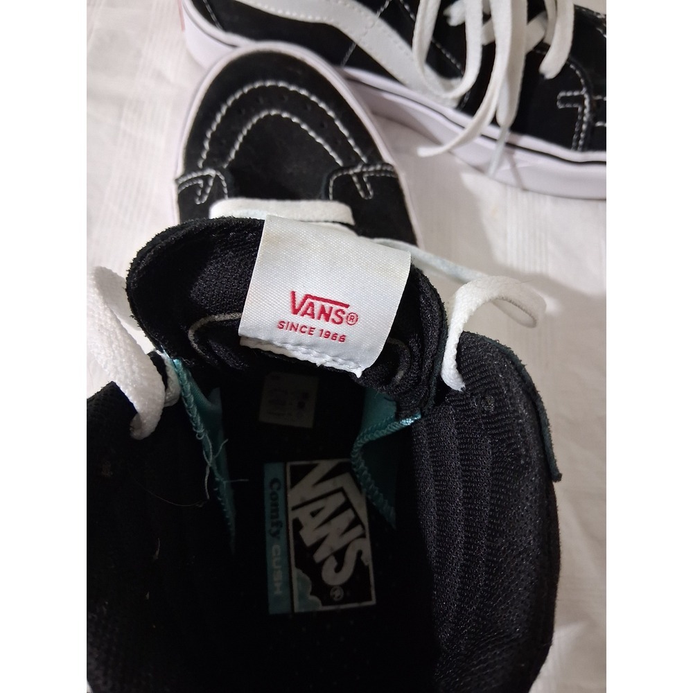 Vans Sk8-Hi ComfyCush Black White High Top Sneakers Womens Size 6 Mens 4.5 - Picture 6 of 8
